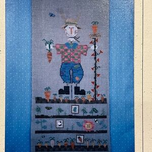 Fanci That HARECROW Cross Stitch Pattern Rabbit Scarecrow Garden RARE #173 1999